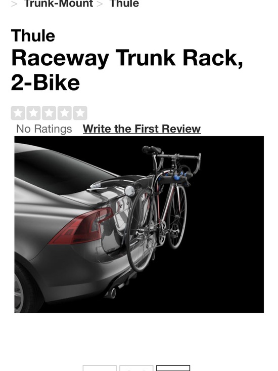 Thule Other - Thule Raceway Trunk-Mount Bike Rack in Black and Blue